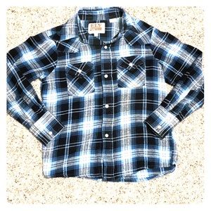 Boys Small snap front western plaid 🌠🐴